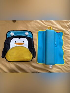 Skip Hop Penguin Bath Toy Holder and Tub Cushion